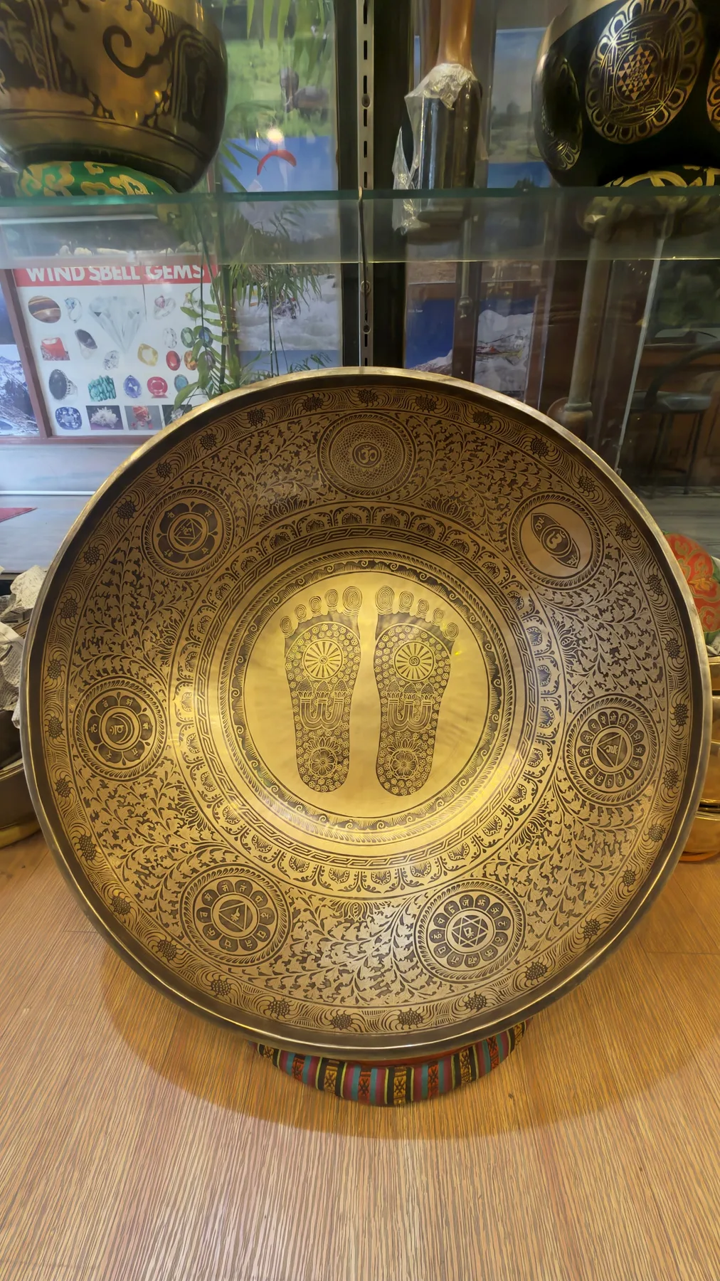 Giant Engraved Standing Bowl